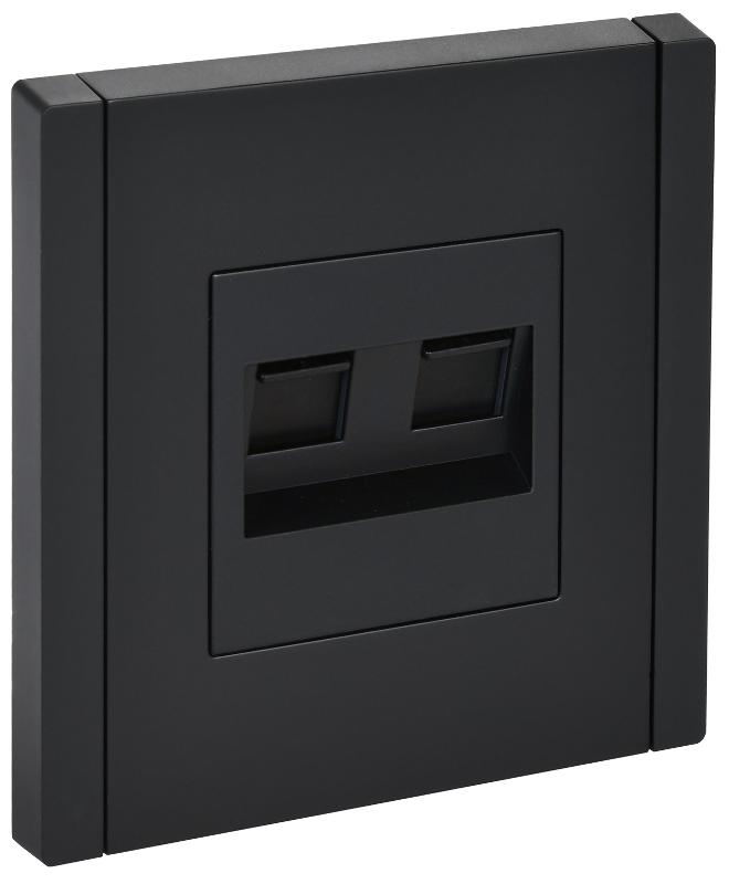 FORTE&PIANO Розетка комп. 2-ая RJ45 кат.5E FP133 черный | FP-K20-1-K02 | IEK — IEK (ИЭК)