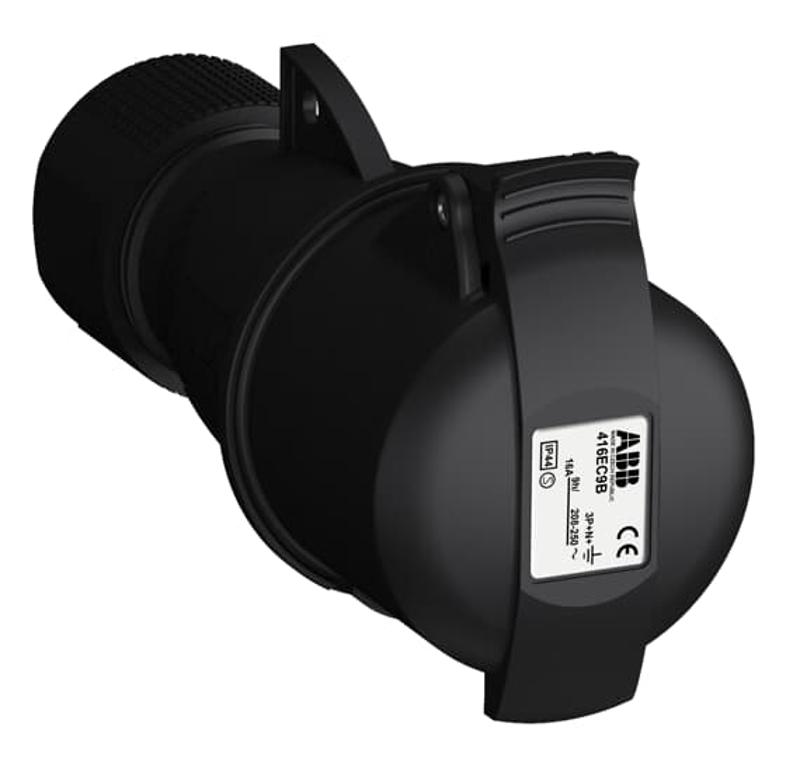 Розетка кабельная Easy&Safe 416EC9B,16А,3P+N+E,IP44,9ч,черн|2CMA103595R1000| ABB — ABB