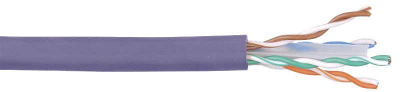Каб. в. п. U/UTP кат. 6 4х2х23AWG solid LSZH 305м фиол. | LC1-C604-126 | ITK — миниатюра 2