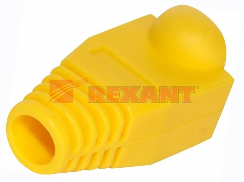 Изолирующий колпачок для разъемов RJ-45, желтый | 05-1203 | REXANT — миниатюра 2