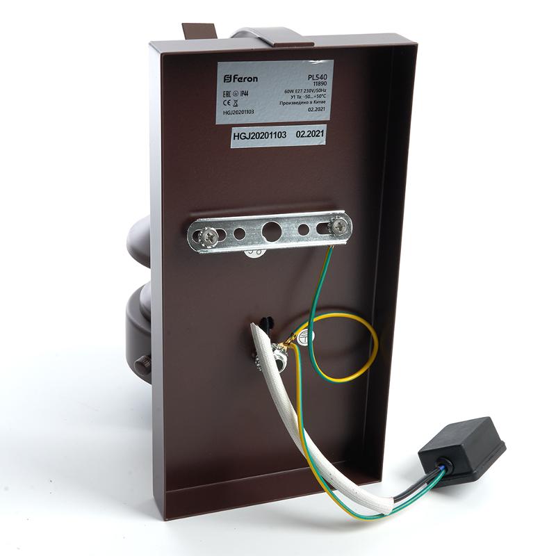 Светильник садово-парковый PL540 60W E27 230V, коричневый | 11890 | Feron — миниатюра 3