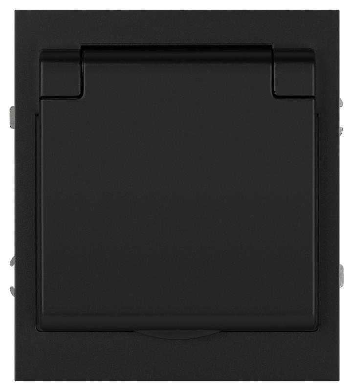 Розетка Arktik 16-2103-05 с заземлением 2P+E Schuko со шторками с крышкой 16А-250В антрацит | Б0070438 | ЭРА — ЭРА (Энергия света)