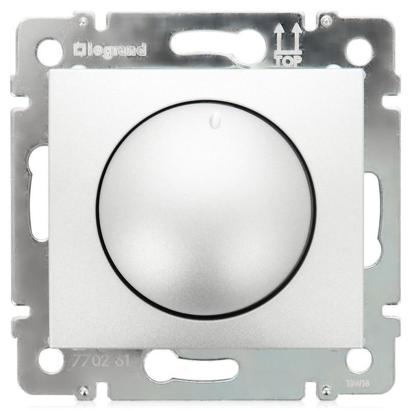 VALENA DIY Светорегулятор поворотно-нажимной LED 400Вт алюм.| 694348| Legrand — Legrand