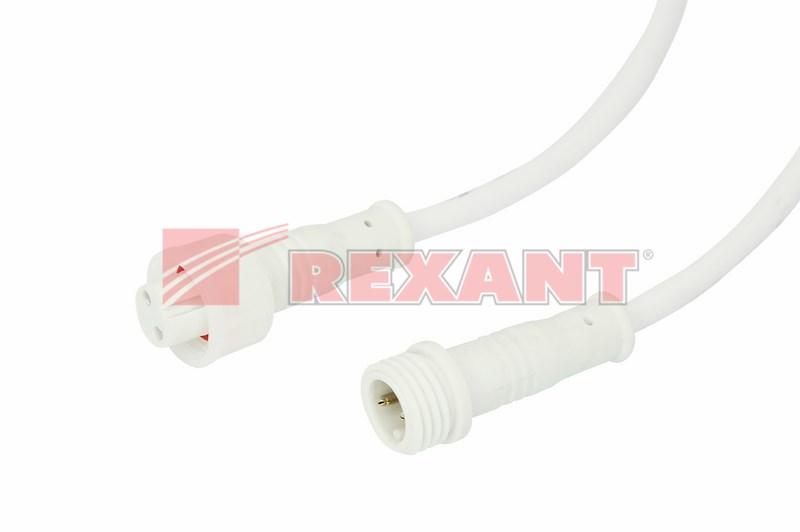 Соединительный кабель (2pin) герметичный (IP67) 2х0.35 мм² 300 V белый | 11-9320 | REXANT — миниатюра 2