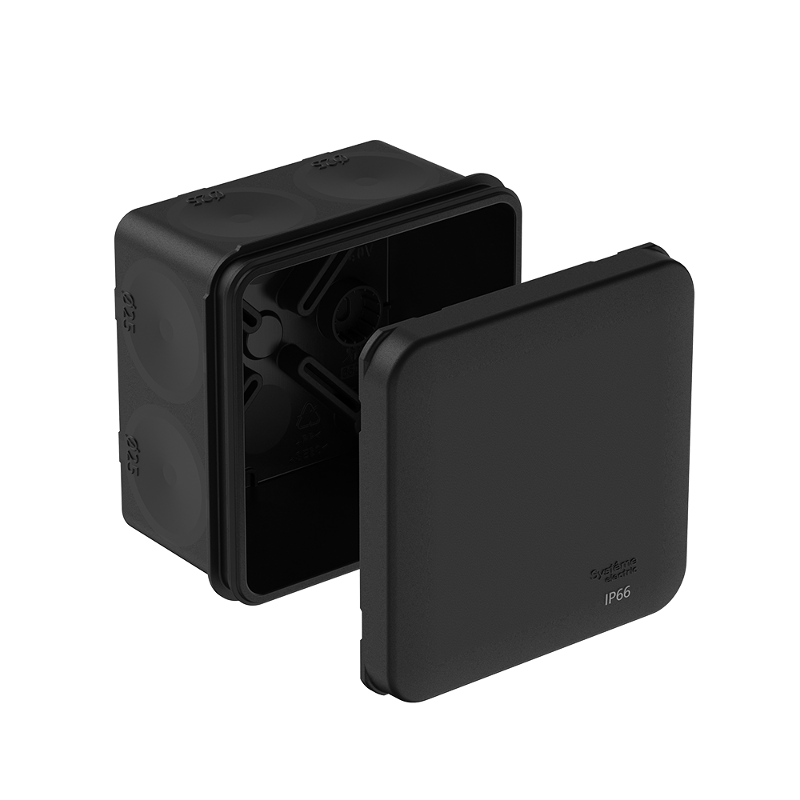 MultiBox Коробка распределительная с мембранными вводами IP66 70х70х42 Черная (со стикером)| IMT352961 | SE — Systeme Electric