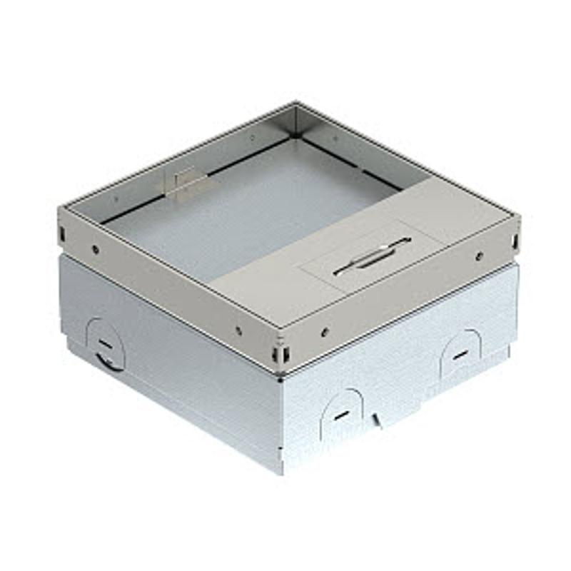 Лючок UDHOME-ONE пустой (крышка с выемкой 15 мм) 140х140х75–105 мм, нагрузка 1529 кг, нерж. сталь | 7368282 | OBO Bettermann — OBO Bettermann
