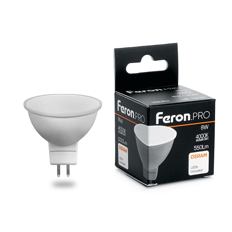 Лампа светодиодная .PRO LB-1608 MR16 G5.3 8W 4000K OSRAM LED | 38090 | Feron — Feron