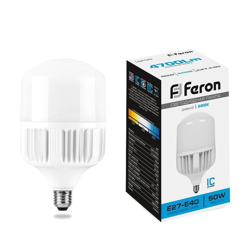 Лампа светодиодная промышленная LB-65 (50W) 230V E27-E40 6400K NEW | 25539 | FERON — Feron