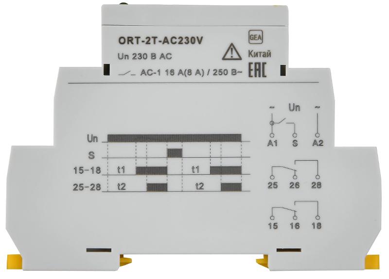 Реле времени ORT 2 конт. 2 уст. 230 В AC  | ORT-2T-AC230V | IEK — миниатюра 3