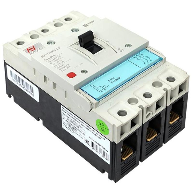 Выключатель автоматический AV POWER-1/3  80А 80kA TR AVERES | mccb-13-80H-TR-av | EKF — миниатюра 14