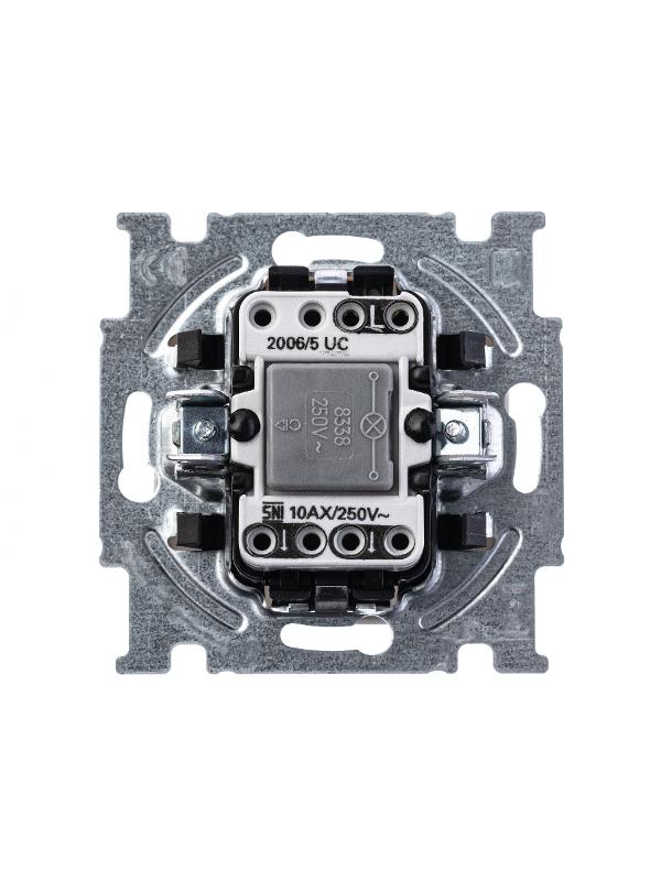 ABB Basic 55 Альп. белый Выключатель 2-клавишный с подсветкой | 1012-0-2154  | 2CKA001012A2154 | ABB — миниатюра 3