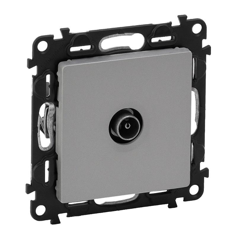 Valena LIFE DIY Алюминий Розетка TV проходная 1,5дБ/14дБ 0-2400 МГц. | 753661 | Legrand — Legrand
