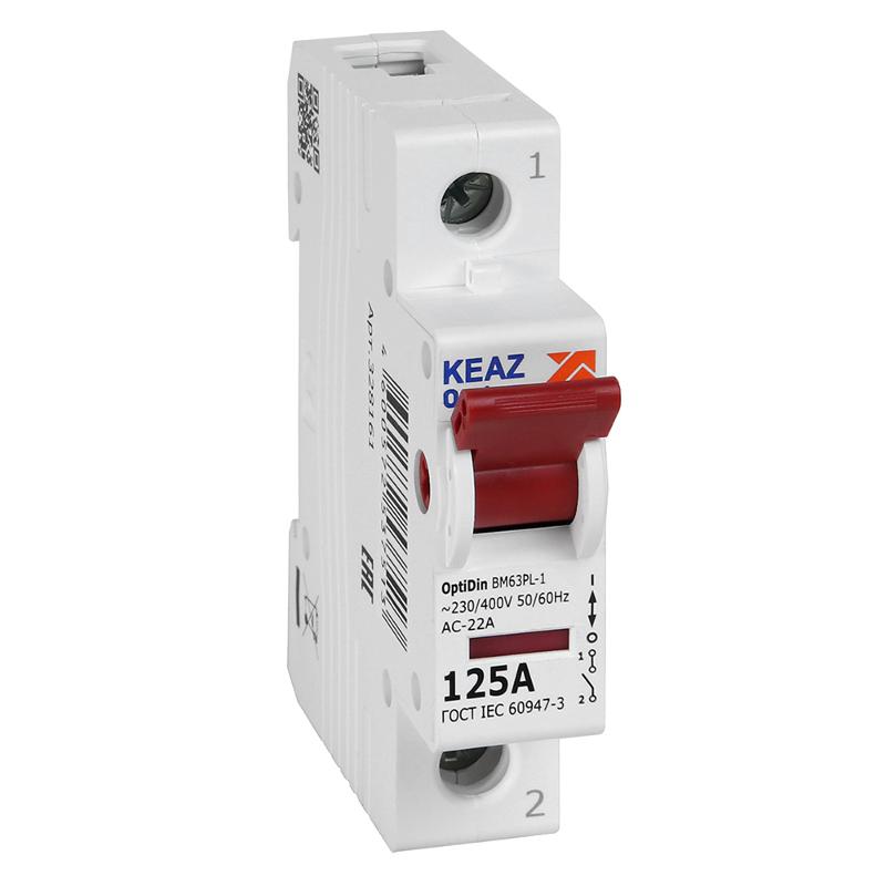 Выключатель нагрузки модульный OptiDin BM63PL-1125-УХЛ3 (BM63PL) | 328161 | КЭАЗ — КЭАЗ (Курский электроаппаратный завод)