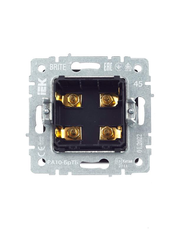 BRITE АудиоРозетка 4-местная РА10-БрТБ темная бронза | BR-S40-K45 | IEK — миниатюра 4