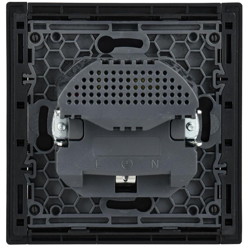 FORTE&PIANO Розетка с заземлением, со шторками в/к 16А USB A+C 18Вт FP147 черный | FP-R14-16-U22-018-K02 | IEK — миниатюра 5