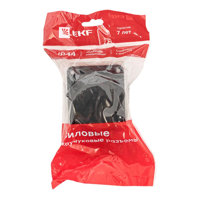 Розетка настенная с защитной крышкой каучуковая 230В 2P+PE 16A IP44 EKF PROxima | RPS-014-16-230-44 | EKF — миниатюра 3