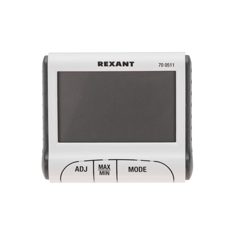 Термогигрометр комнатный с часами и функцией будильника | 70-0511 | REXANT — REXANT