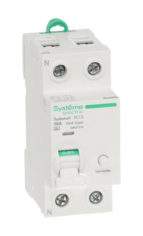 Systeme9 Выключатель дифференциального тока (ВДТ) 16A 2P 10мА Тип-A 230В | S9R21216 | SE — миниатюра 6