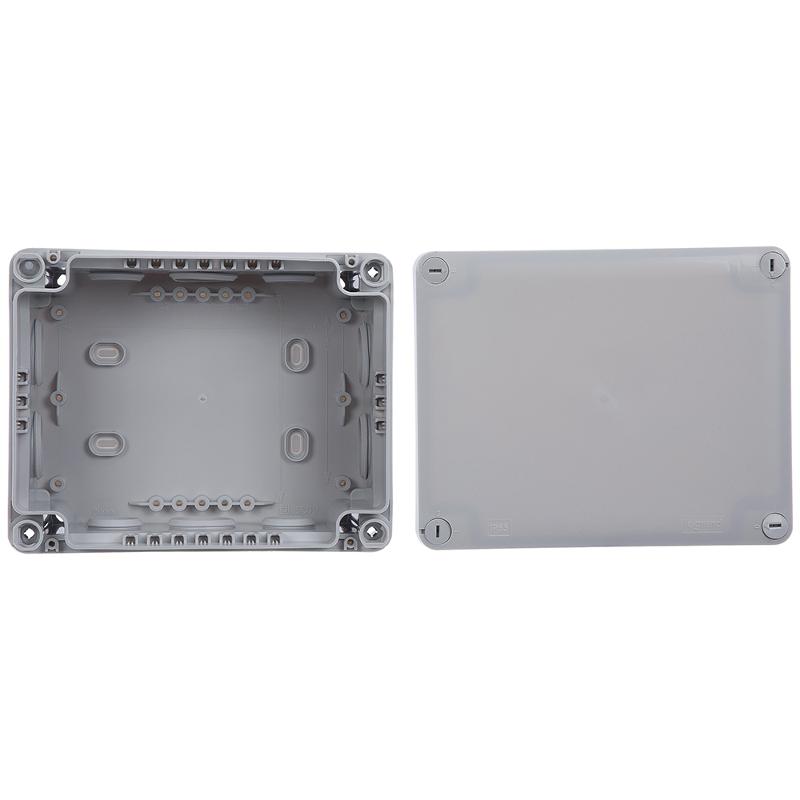Коробка прямоугольная - 180x140x86 - Программа Plexo - IP 55 - IK 07 - серый - 10 кабельных вводов - 750 °C — миниатюра 3