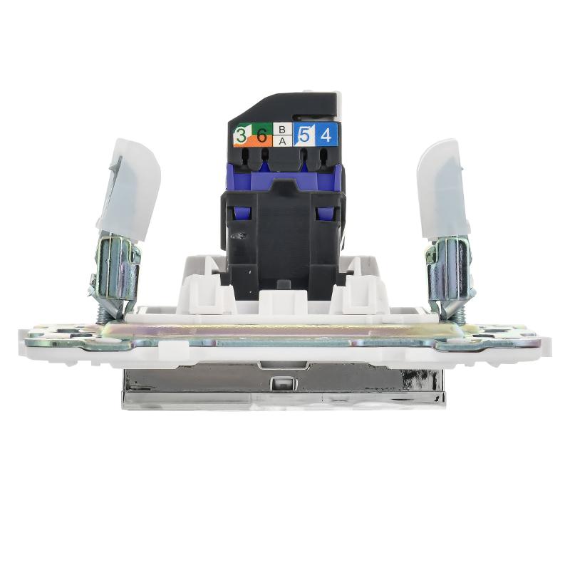 SKANDY Розетка компьютерная RJ45 кат.6 SK-K02N никель | SK-K10-2-K50 | IEK — миниатюра 4