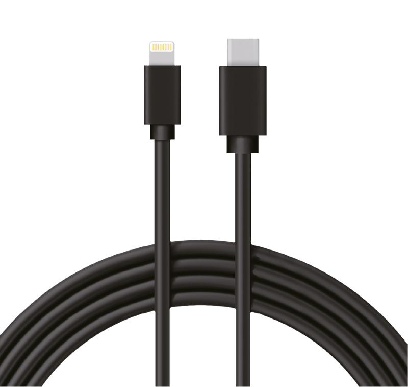 Кабель Type-C - Lightning 3A/1m/PVC/black/REXANT |18-1827 | REXANT — REXANT