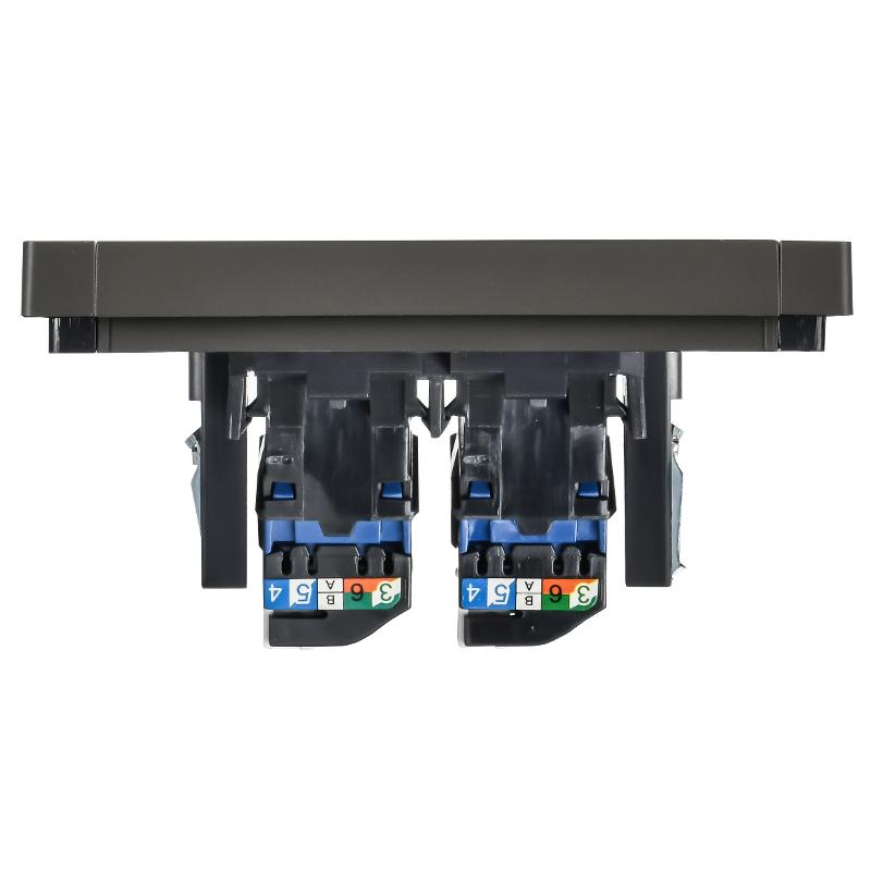 FORTE&PIANO Розетка комп. 2-ая RJ45 кат.6 FP334 серый | FP-K20-2-K03 | IEK — миниатюра 5