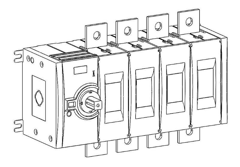 ВЫКЛ-РАЗЪЕДИНИТЕЛЬ SYSTEMEPACT SD630 4P 400A  РУКОЯТКА СЛЕВА ФРОНТ_РУКОЯТКА ЗАКАЗЫВАЕТСЯ ОТДЕЛЬНО | SSD06304LF0400 | SE — миниатюра 2