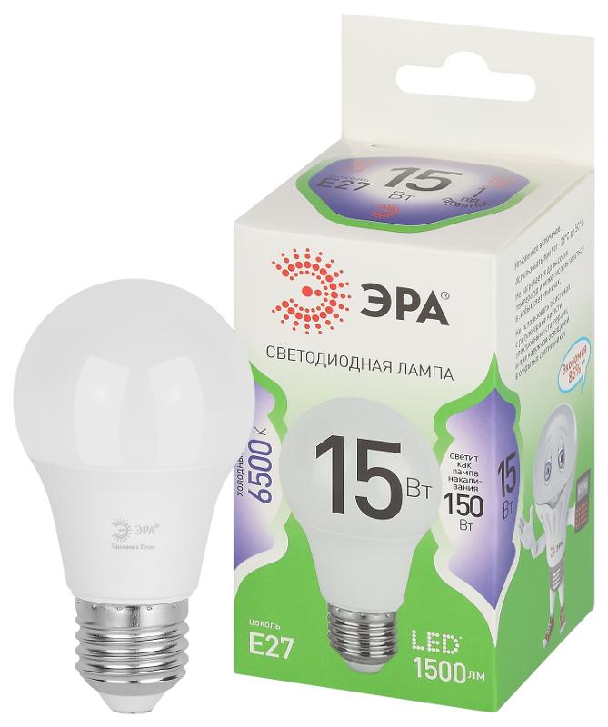 Лампа светодиодная  GREEN LINE LED A60-15W-865-E27 GL E27 15 Вт груша холодный свет | Б0067098 | ЭРА — миниатюра 1