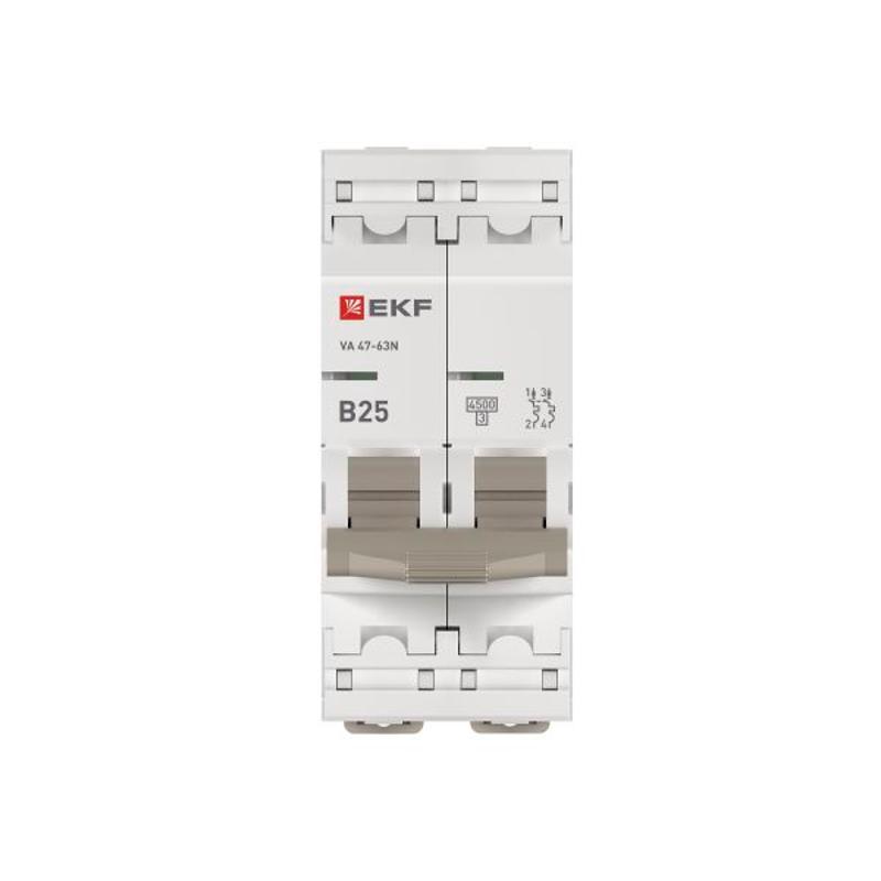 Выключатель автоматический ВА 47-63N 2P 25А (В) 4,5 кА PROXIMA |M634225B|EKF — миниатюра 7