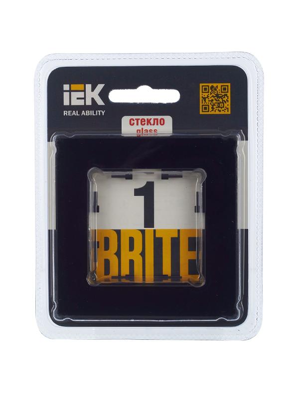 BRITE Рамка 1-ая РУ-1-2-БрЧ стекло черный | BR-M12-G-K02 | IEK — миниатюра 14