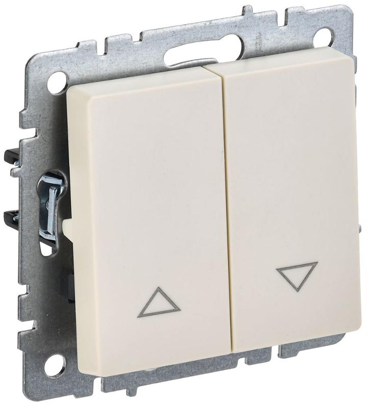 BRITE Выключатель жалюзи 10А ВС10-1-5-БрКр бежевый  | BR-V15-0-10-K10 | IEK — IEK (ИЭК)