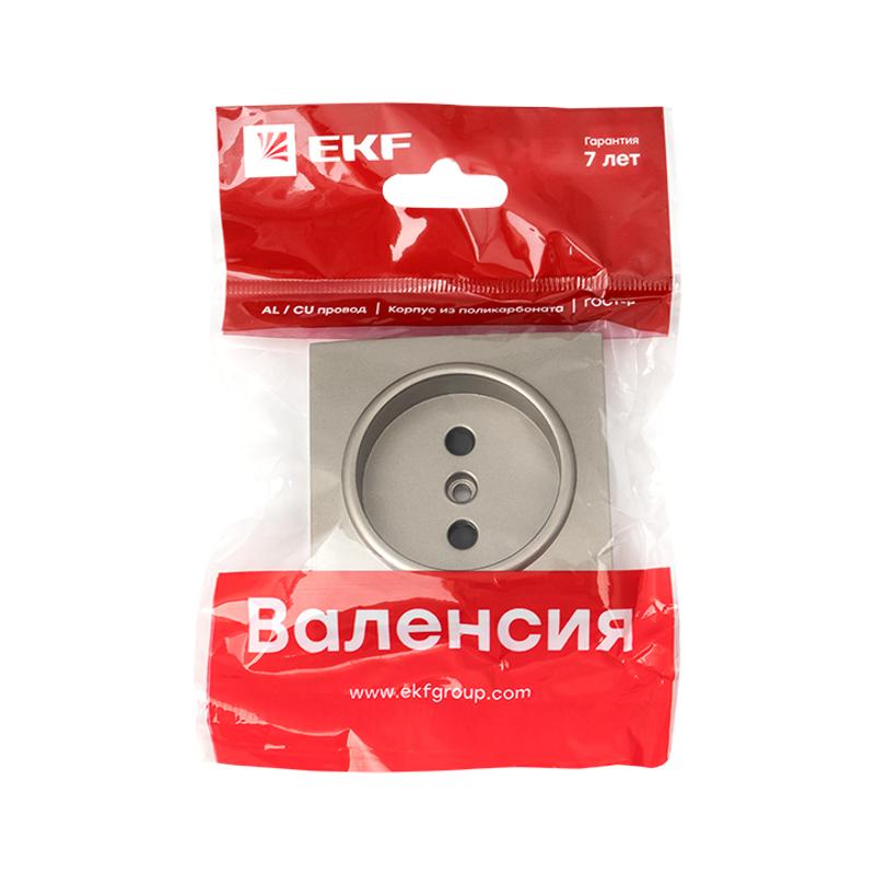 Валенсия лицевая панель розетки 1-местной б/з 10 А кашемир с защ. штор. EKF PROxima |  ESR10-L-022-40 |  EKF — миниатюра 3