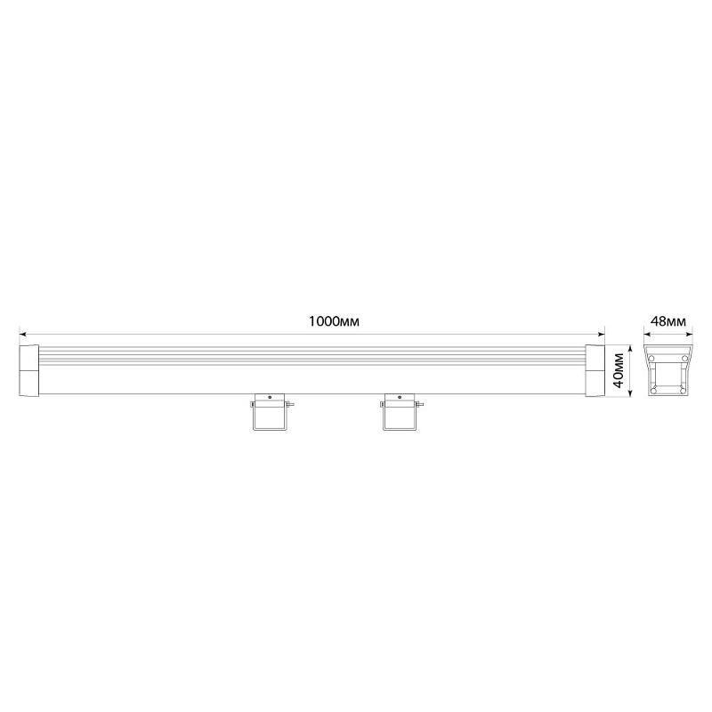 Прожектор архитектурный светодиодный линейный с DMX LL-892 36LED RGB, 1000*40*48mm, 36W 24V, IP65 | 32259 | FERON — миниатюра 5