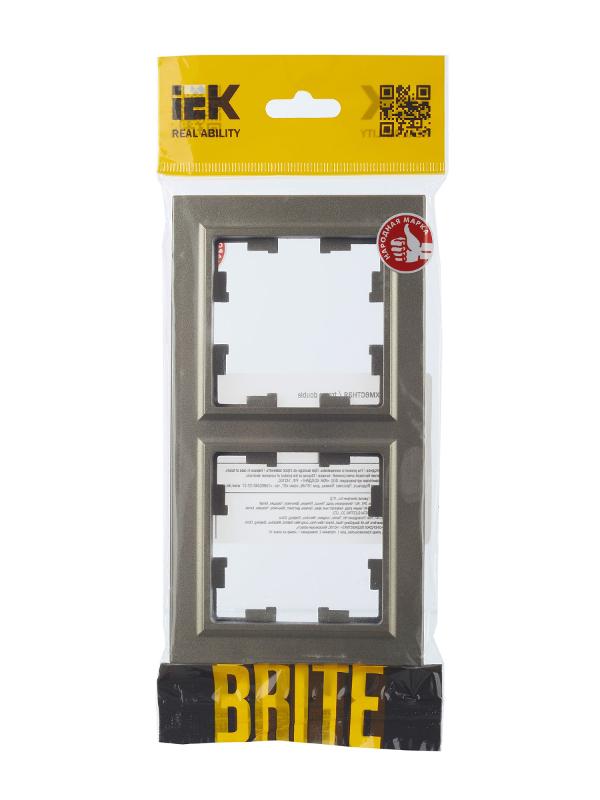 BRITE Рамка 2-ая РУ-2-БрШ шампань | BR-M22-K37 | IEK — миниатюра 10