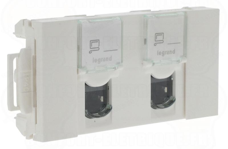 Mosaic 2хRJ45 FTP Cat. 6 3 модуля CD — миниатюра 2