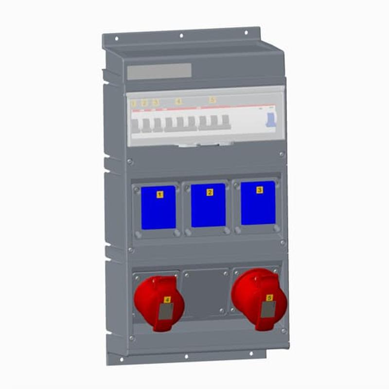 Бокс MPR32/1 с розетками в сборе, IP44, пластик | 2CMA106211R1000 | ABB — ABB