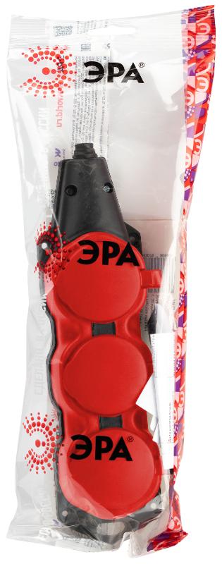 Колодка  KX-3e-RED-IP44 каучуковая с заземлением 3 розетки 16A IP44 красная | Б0068393 | ЭРА — миниатюра 4