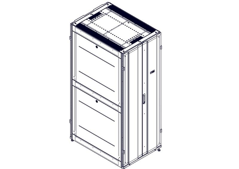Шкаф Systeme Electric, серия Uniprom, 42U-750/1070, боковые панели 4шт, черный | UR3150 | SE — миниатюра 2