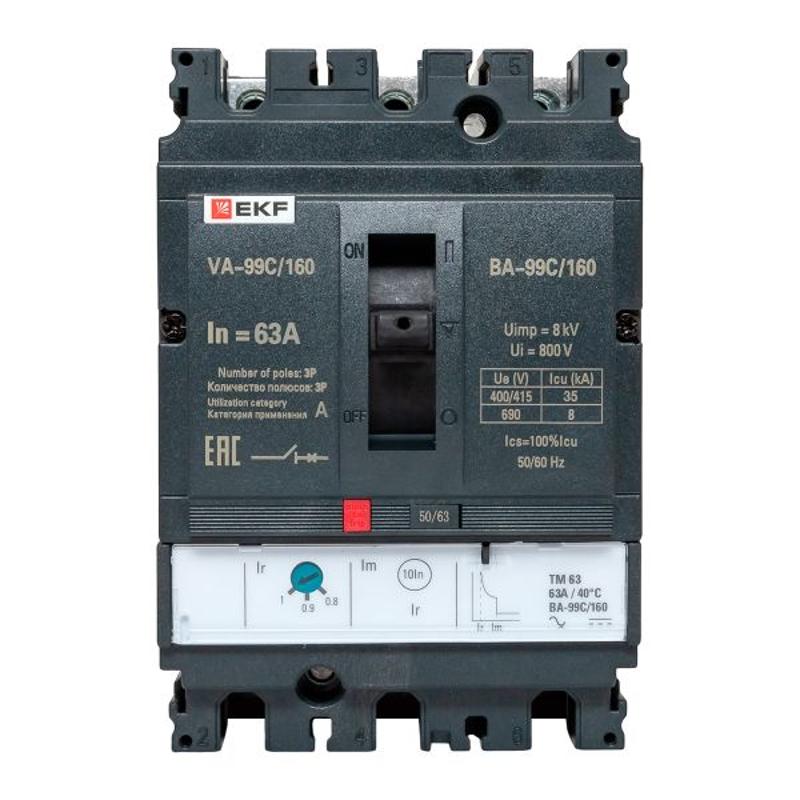 Выключатель автоматический ВА-99C (Compact NS) 160/63А 3P 36кА EKF PROxima | mccb99C-160-63 | EKF — миниатюра 17