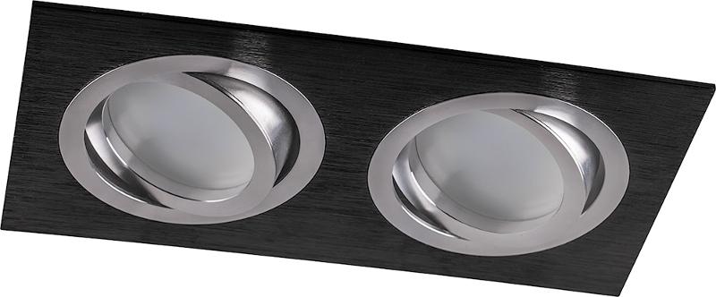 Светильник точечный встраиваемый под лампу DL2802 MR16 50W G5.3 "прямоугольник", черный | 32641 | FERON — миниатюра 1
