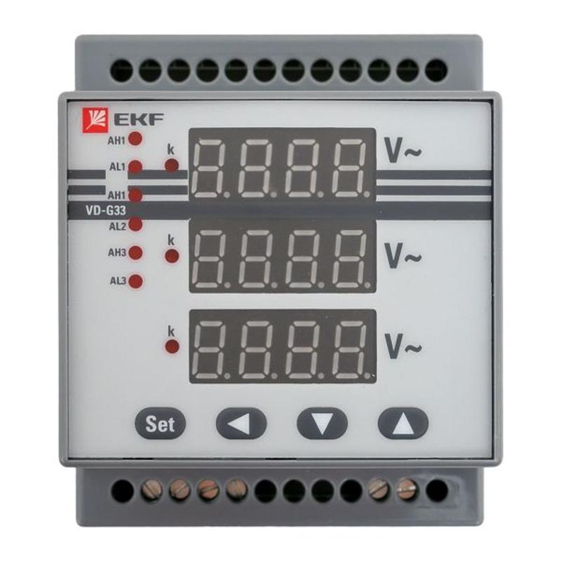 Вольтметр VM-DG33 цифровой на DIN трехфазный | vd-g33 | EKF — миниатюра 7