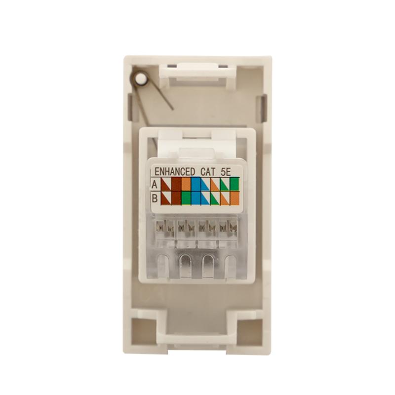 Розетка RJ45., категории 5e (ширина 1 модуль) | E1MK015E-135-10 | EKF — миниатюра 5