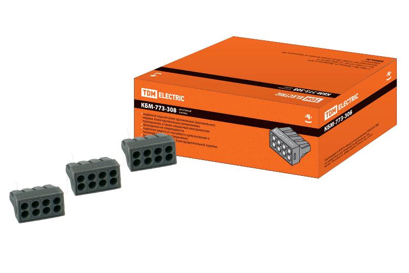 Строительно-монтажная клемма КБМ-773-308 (2,5мм2) | SQ0517-0004 | TDM — TDM ELECTRIC