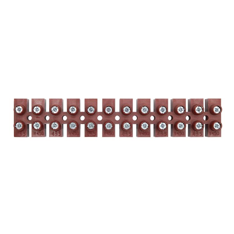 Колодка клеммная фибергласс ЗВИ, 12р,150°С,450V, 76A, 16мм.кв. | 43512FV | DKC — миниатюра 2