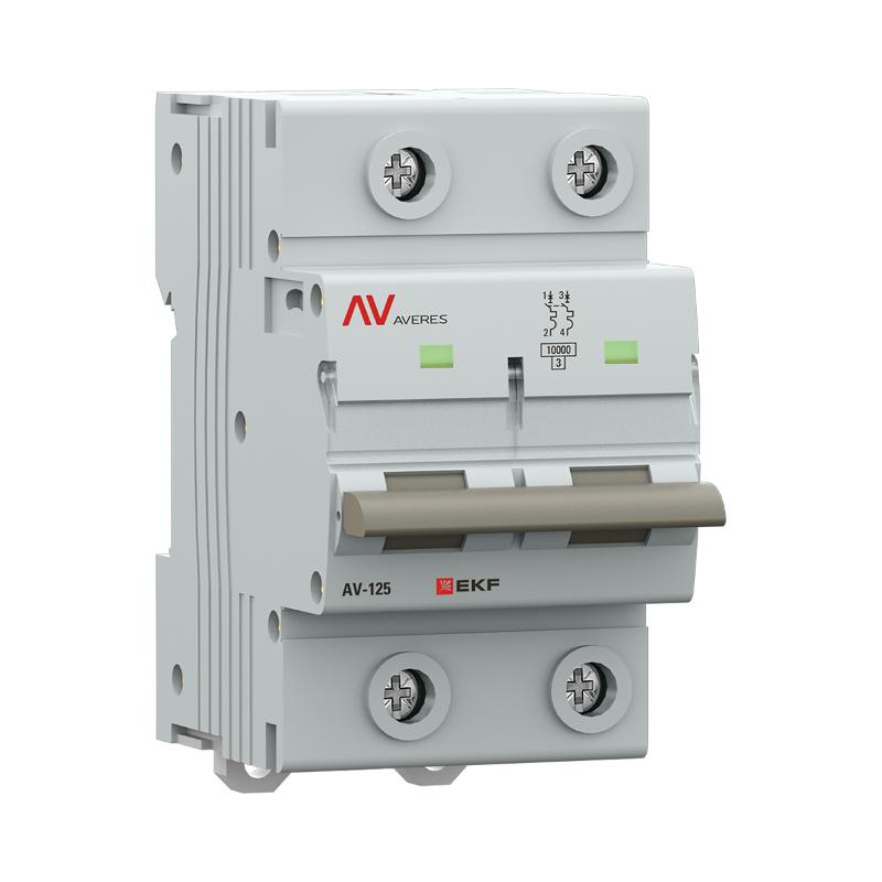 Выключатель автоматический AV-125 2P 80A (D) 10kA  AVERES |mcb125-2-80D-av| EKF — миниатюра 4