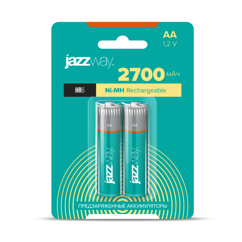 Элемент питания аккумуляторный AA 2700мАч предзаряженные BL-2 | .5007840 | JAZZway — Jazzway