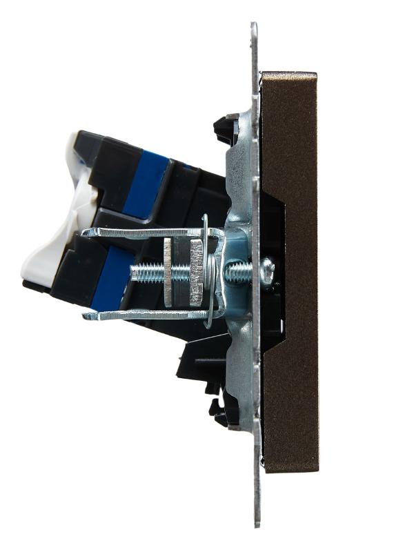 BRITE Розетка компьютерная RJ45 кат.6 РК11-БрТБ темная бронза | BR-K10-2-K45 | IEK — миниатюра 3