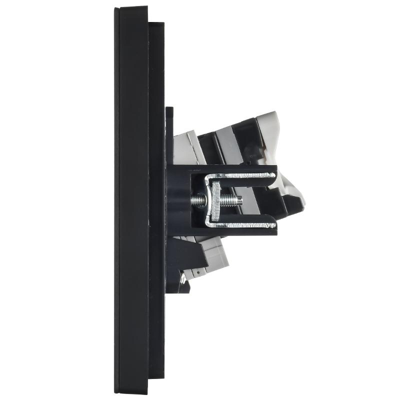 FORTE&PIANO Розетка двойная RJ11+RJ45 кат.5E FP135M черный  | FP-KT20-O-1-M-K02 | IEK — миниатюра 4