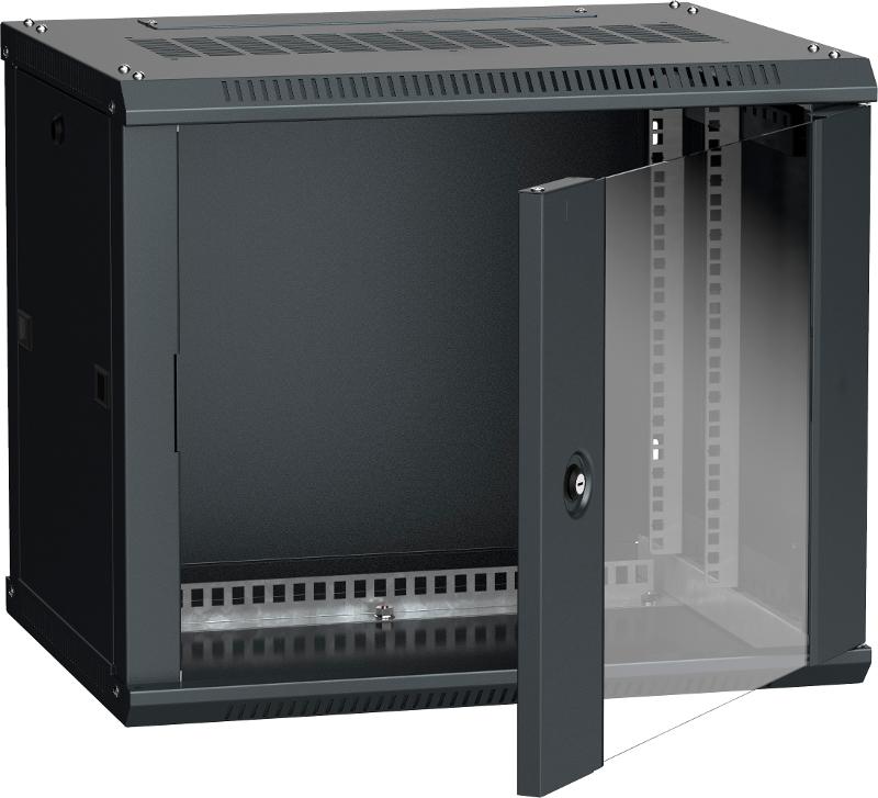 Шкаф LINEA W 9U 600x450 мм дверь стекло, RAL9005 | LWR5-09U64-GF | ITK — ITK
