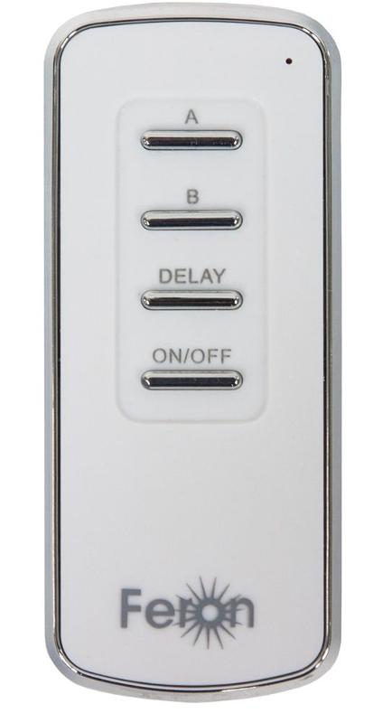 Выключатель дистанционный 230V 1000W TM72 2-х канальный 30м с пультом управления, белый | 23262 | FERON — миниатюра 1